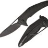Brous Knives XR-1 Flipper Framelock Knife, D2 Black, Titanium Black, 135 -Brous Blades Shop BRB135