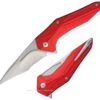 Brous Blades Tyrant Red Flipper Folder, D2, Aluminum Handle, BRB251 -Brous Blades Shop BRB251