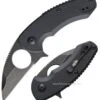 Brous Blades Silent Soldier Flipper Folding Knife, D2, Black Handle, M002A -Brous Blades Shop BRBM002A