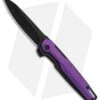 Brous Blades Icon Liner Lock Flipper Knife Purple Blackout (3.25" Black) -Brous Blades Shop Brous Blades Icon LL Fliipper Purple Blackout Black BHQ 85419 jr