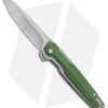 Brous Blades Icon Liner Lock Flipper Knife Green (3.25" Stonewash) -Brous Blades Shop Brous Blades Icon LL Flipper Green SW BHQ 85425 jr