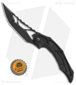 Brous Blades Isham Echelon Flipper Liner Lock Knife Black G-10 (4.1" Acid SW) -Brous Blades Shop Brous Blades Isham Echelon black G10 acid SW BHQ 77703 er bottlecap