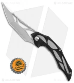 Brous Blades Isham Echelon Flipper Liner Lock Knife Black G-10 (4.1" Satin) -Brous Blades Shop Brous Blades Isham Echelon black G10 satin BHQ 77699 er bottlecap