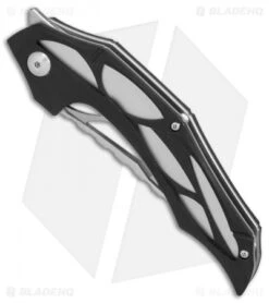 Brous Blades Isham Echelon Flipper Liner Lock Knife Black G-10 (4.1" Stonewash) -Brous Blades Shop Brous Blades Isham Echelon black G10 sw BHQ 77700 er spine