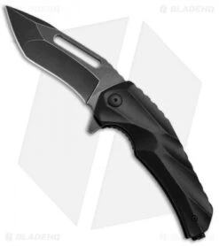 Brous Blades & Mikkel Willumsen Reloader Flipper Knife Black Al (3.6" Acid SW)