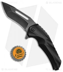Brous Blades & Mikkel Willumsen Reloader Flipper Knife Black Al (3.6" Acid SW) -Brous Blades Shop Brous Blades Mikkel Willumsen Reloader Black Al Acid SW BHQ 72251 jr bottlecap