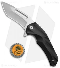 Brous Blades & Mikkel Willumsen Reloader Flipper Knife Black Al (3.6" SW) -Brous Blades Shop Brous Blades Mikkel Willumsen Reloader Black Al SW BHQ 72250 jr bottlecap