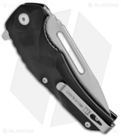 Brous Blades & Mikkel Willumsen Reloader Flipper Knife Black Al (3.6" SW) -Brous Blades Shop Brous Blades Mikkel Willumsen Reloader Black Al SW BHQ 72250 jr side