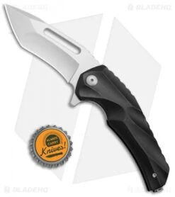 Brous Blades & Mikkel Willumsen Reloader Flipper Knife Black Al (3.6" Satin) -Brous Blades Shop Brous Blades Mikkel Willumsen Reloader Black Al Satin BHQ 72240 jr bottlecap