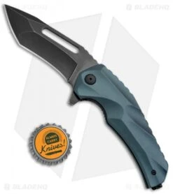 Brous Blades & Mikkel Willumsen Reloader Flipper Knife Blue Al (3.6" Acid SW) -Brous Blades Shop Brous Blades Mikkel Willumsen Reloader Blue Al Acid SW BHQ 72241 jr bottlecap