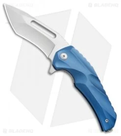 Brous Blades & Mikkel Willumsen Reloader Flipper Knife Blue Al (3.6" Stonewash)