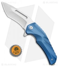 Brous Blades & Mikkel Willumsen Reloader Flipper Knife Blue Al (3.6" Stonewash) -Brous Blades Shop Brous Blades Mikkel Willumsen Reloader Blue Al SW BRB185 BHQ 72679 jr bottlecap