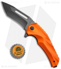 Brous Blades & Mikkel Willumsen Reloader Flipper Knife Orange Al (3.6" Black) -Brous Blades Shop Brous Blades Mikkel Willumsen Reloader Orange Al Black BHQ 72252 jr bottlecap