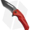 Brous Blades & Mikkel Willumsen Reloader Flipper Knife Red Al (3.6" Black)