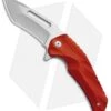 Brous Blades & Mikkel Willumsen Reloader Flipper Knife Red Al (3.6" Stonewash)