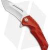 Brous Blades & Mikkel Willumsen Reloader Flipper Knife Red Al (3.6" Satin) -Brous Blades Shop Brous Blades Mikkel Willumsen Reloader Red Al Satin BHQ 72256 jr