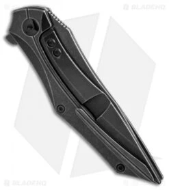 Brous Blades Razorback Frame Lock Flipper Knife Acid SW Ti (3" Acid Stonewash) -Brous Blades Shop Brous Blades Razorback acid sw ti sw BHQ 52588 er side