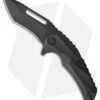 Brous Blades Reloader Liner Lock Knife Black Aluminum (3.6" Acid Stonewash D2)