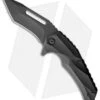 Brous Blades Reloader Liner Lock Knife Black Aluminum (3.6" Black D2)