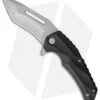 Brous Blades Reloader Liner Lock Knife Black Aluminum (3.6" Stonewash D2)