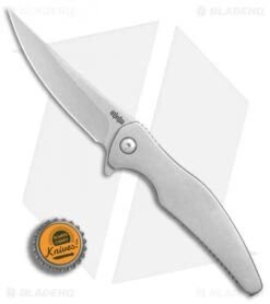 Brous Blades Sniper Flipper Frame Lock Knife Gray (3.75" Stonewash) -Brous Blades Shop Brous Blades Sniper gray sw BHQ 76994 er bottlecap