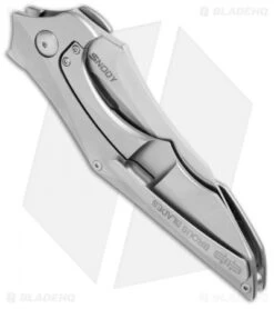 Brous Blades Snody Ante Up Frame Lock Flipper Knife Ti (3.5" Stonewash) -Brous Blades Shop Brous Blades Snody Ante Up Ti SW BRB172 BHQ 71938 jr side 2