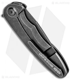 Brous Blades Specter Flipper Frame Lock Knife Black G-10 (3" Acid SW) -Brous Blades Shop Brous Blades Specter Flipper FL SS Black G 10 Acid SW SPEC ASW BHQ 79771 jr side