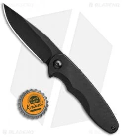 Brous Blades Specter Flipper Frame Lock Knife Black G-10 (3" Blackout) -Brous Blades Shop Brous Blades Specter Flipper FL SS Black G 10 Blackout SPEC BO BHQ 79770 jr bottlecap