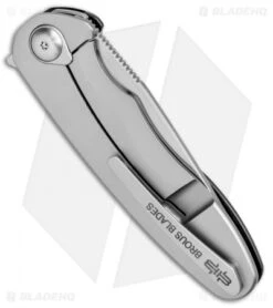 Brous Blades Specter Flipper Frame Lock Knife Black G-10 (3" Satin) -Brous Blades Shop Brous Blades Specter Flipper FL SS Black G 10 Satin SPEC SA BHQ 79768 jr side