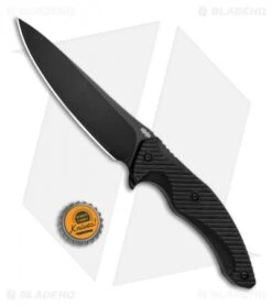Brous Blades T5 Fixed Blade Knife Blackout G-10 (5.1" Black) -Brous Blades Shop Brous Blades T5 Fixed Black G 10 Blackout BRB155 BHQ 52637 jr bottlecap