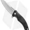 Brous Blades Tanium Design T4 Flipper Knife Black Aluminum (4" Stonewash)