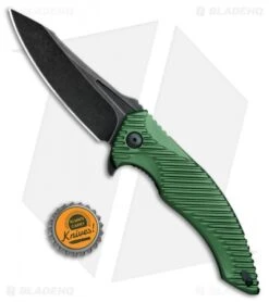 Brous Blades Tanium Design T4 Flipper Knife Green Aluminum (4" Black ASW) 9 Brous Blades Tanium Design T4 Flipper Knife Green Aluminum (4" Black ASW) -Brous Blades Shop Brous Blades Tanium Design T4 Green Aluminum Acid SW BHQ 80243 jr bottlecap