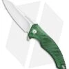 Brous Blades Tanium Design T4 Flipper Knife Green Aluminum (4" Satin)