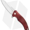 Brous Blades Tanium Design T4 Flipper Knife Red Aluminum (4" Satin) -Brous Blades Shop Brous Blades Tanium Design T4 Red Aluminum Satin BHQ 80248 jr