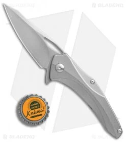 Brous Blades Virtue Flipper Liner Lock Knife Titanium (3.25" Stonewash) -Brous Blades Shop Brous Blades Virtue Flipper ti sw BHQ 75013 er bottlecap
