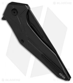 Brous Blades Tyrant Liner Lock Flipper Knife Black (4" Black) -Brous Blades Shop Brous Tyrant LL Flipper Black Black BHQ 50560 jr side