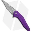 Brous Blades Tyrant Liner Lock Flipper Knife Purple (4" Stonewash)