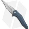 Brous Blades Tyrant Liner Lock Flipper Knife Blue (4" Satin) -Brous Blades Shop Brous Tyrant LL Flipper Satin Blue BHQ 50558 jr