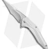 Brous Blades Tyrant Liner Lock Flipper Knife Silver (4" Satin) -Brous Blades Shop Brous Tyrant LL Flipper Satin Silver BHQ 50554 jr