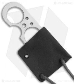 Brous Blades Custom Silent Soldier Fixed Blade Knife (2.5" Satin) -Brous Blades Shop J Brous Knives Silent Soldier Neck Knife BHQ 7479 er sheath