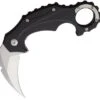 Brous Blades Enforcer Karambit Flipper Folder, D2 Satin, Black Handle, M001 -Brous Blades Shop brbm001