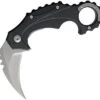 Brous Blades Enforcer Karambit Flipper Folder, D2 SW, Black Handle, M001S -Brous Blades Shop brbm001s