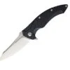 Brous Blades T4 Flipper Folding Knife, D2 Satin, Black Handle, M004 -Brous Blades Shop brbm004