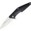 Brous Blades Division Flipper Folding Knife, D2 Satin, Black Handle, M005 -Brous Blades Shop brbm005