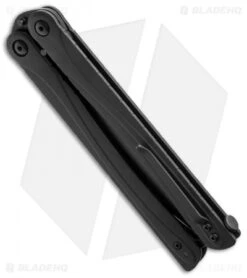 Brous Blades Balisong B3 Butterfly Knife SS (4.25" Blackout) -Brous Blades Shop brous blades balisong blackout side cm