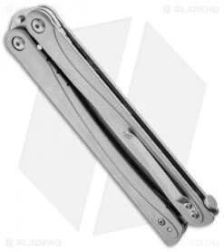 Brous Blades Balisong B3 Butterfly Knife SS (4.25" Stonewash) -Brous Blades Shop brous blades balisong stonewash side cm