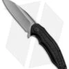 Brous Blades Bionic Flipper Knife Black Aluminum (3" Stonewash Plain)