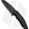 Brous Blades Bionic Flipper Knife Black Aluminum (3" Acid Wash)
