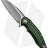 Brous Blades Bionic Flipper Knife Green Aluminum (3" Satin Plain)