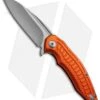 Brous Blades Bionic Flipper Knife Orange Aluminum (3" Satin) -Brous Blades Shop brous blades bionic flipper satin orange